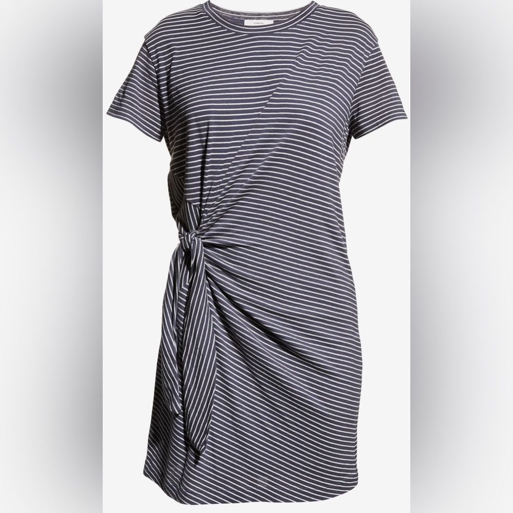 Vince - Short Classic Stripe Side-Tie Dress | Small